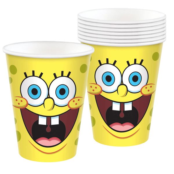 (PKT) SpongeBob SquarePants Paper Cups 266ml (8 pk)