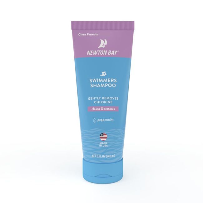 Newton Bay Swimmers Shampoo | Chlorine Removal Shampoo Cleans and Restores Hair after Swimming | Clean Label Project Certified | 8 oz. tube