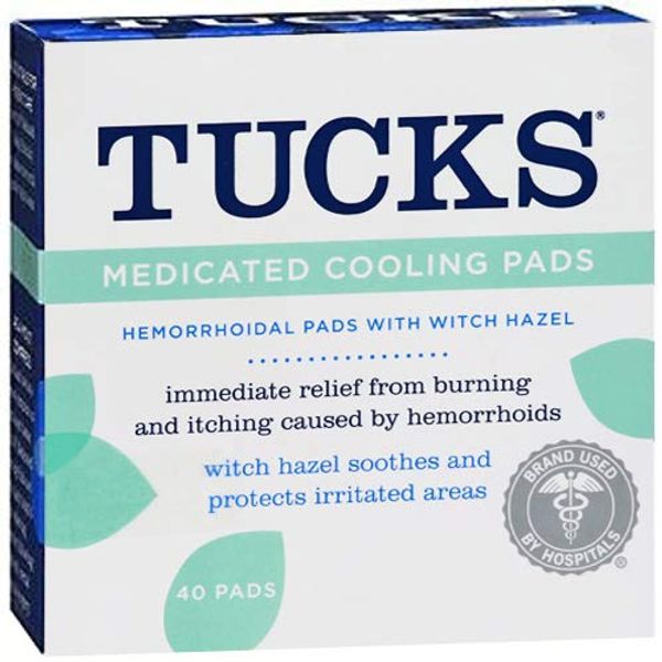 Tucks, Medicated Cooling Pads with Witch Hazel, 40 ct