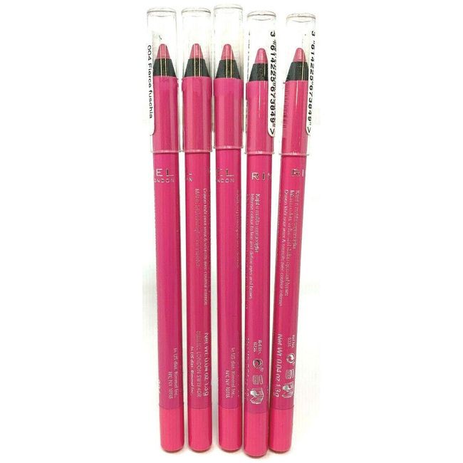 5 PACK of Rimmel Scandaleyes Kajal WATERPROOF Brow & Eyeliner 004 FIERCE FUSCHIA