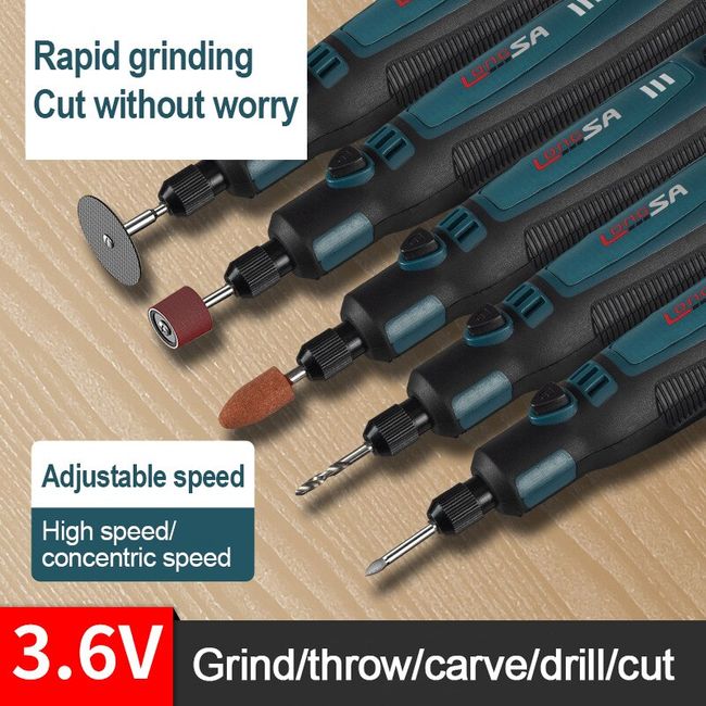 Mini Electric Grinder Drill Engraving Pen Grinding Rotary Tool Set USB  Rechargea