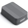 Plastic Storage Baskets 8 Pack Gray Durable Easy to Use, Flexible, Multi-Purpose