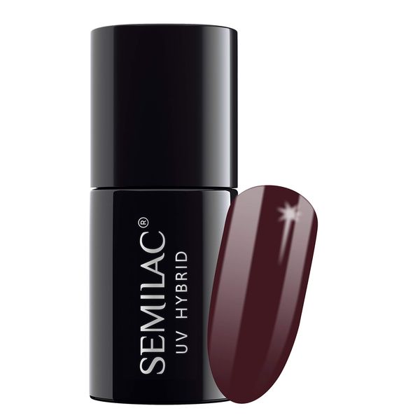 SEMILAC 030 Dark Chocolate Nail UV Gel Polish | Long Lasting and Easy to Apply | Soak off UV/Led | Perfect for Home and Professional Manicure and Pedicure 7 ml