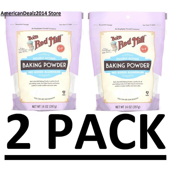 2 PACK - Bob's Red Mill Double Acting Baking Powder 14 oz Total 28 oz EXP: 2026