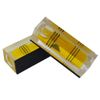 High Precision Mini Level Bubble Small Horizontal Bubble Three Line Horizontal Pearl Level Magnetometer (52 * 18 * 15mm（magnetic brown）2PCS