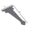 Van Dyke's Restorers Spear Gate Dummy Hinge Strap, Black Powder Coat, 6"