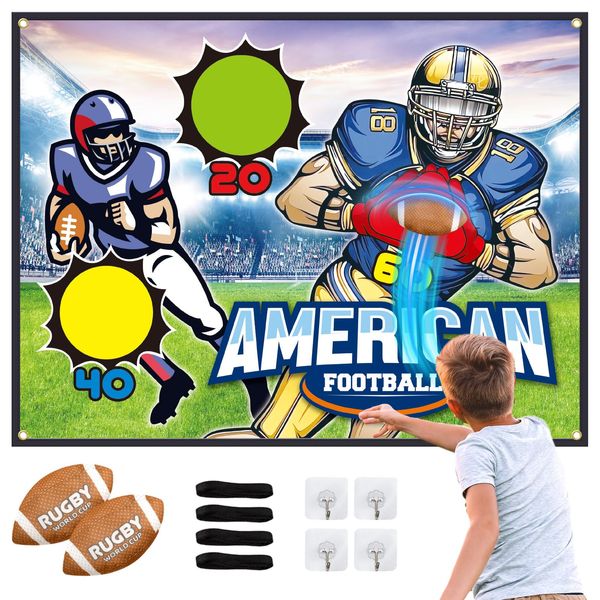 AIGIMU Football Games Set - Football Game Target Toss Party Game, Football Toys with Adhesive Football, Football Gift for Kids Boys Girls Yard and Backyard Games