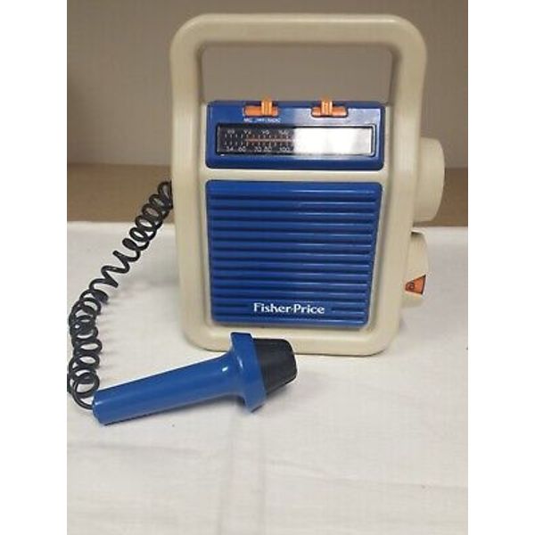 VTG Fisher Price 1984 AM/FM Radio Microphone Sing-along Radio