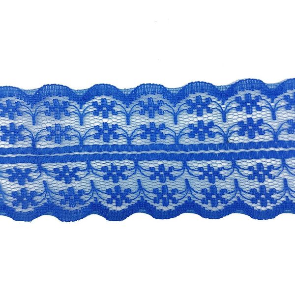 Vintage Style Lace Ribbon Trimming Bridal Wedding Net Trim Scalloped Edge 47mm (Royal Blue) by Accessories Attic