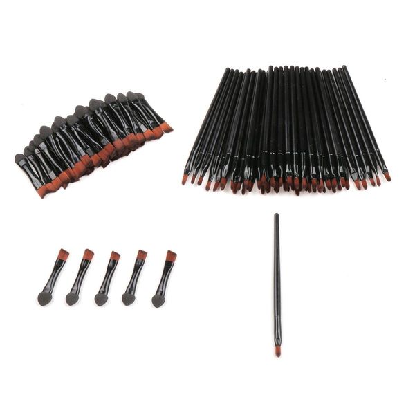 100 Disposable Makeup Brushes (For Eye Makeup / Lips) Long Brush Tip Eye Shadow Eyebrow Makeup Portable