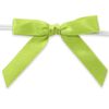 2" Lime Green Pre-Tied Satin Gift Bows with Twist Ties - 12/Pack - 1 Pack