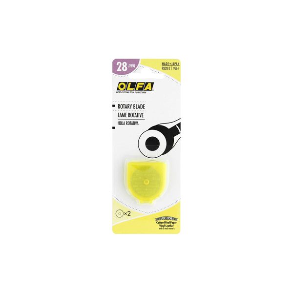 OLFA 28 mm 2-Piece Stainless Steel Spare Blades, Silver