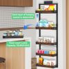 over the Door Pantry Organizer, 6-Tier Adjustable Solid Wood Rack | Over-Door & 