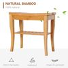 2 Tier Bamboo Bathroom Stool Spa Shower Stool Seat Organizer Stand