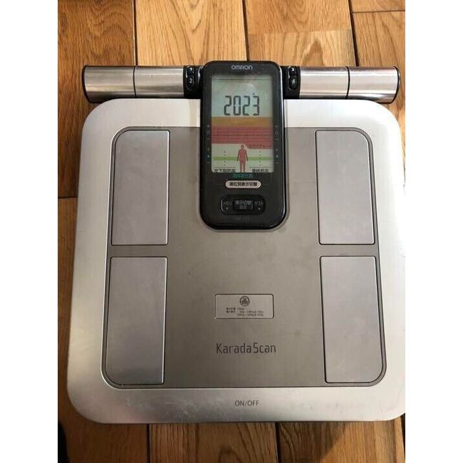 Omron Karada Scan Body Composition & Scale - Gray (HBF-375) for sale online