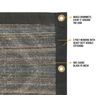10'x16' 10oz Multi Mesh Tarp PVC Coated Poly Shade ROLL-OFF