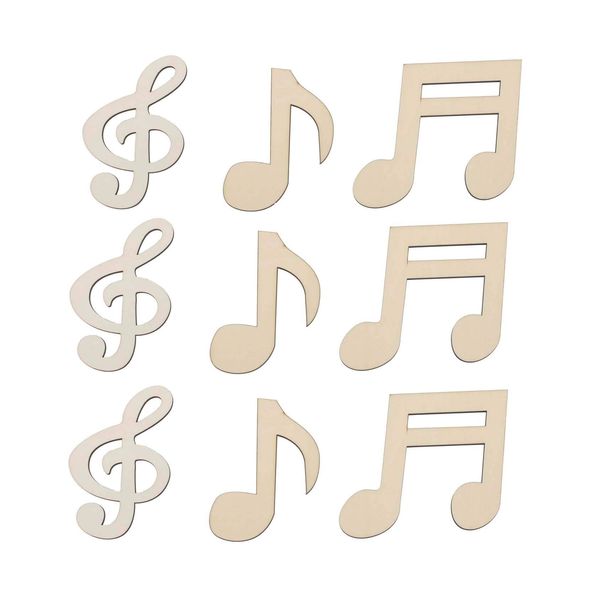 Samanter Music Notes Wooden Cutouts 9pcs