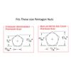 Trumbull HK-3 Meter Box Key/Curb Key/Wrench, Std, Large Pentagon Nuts