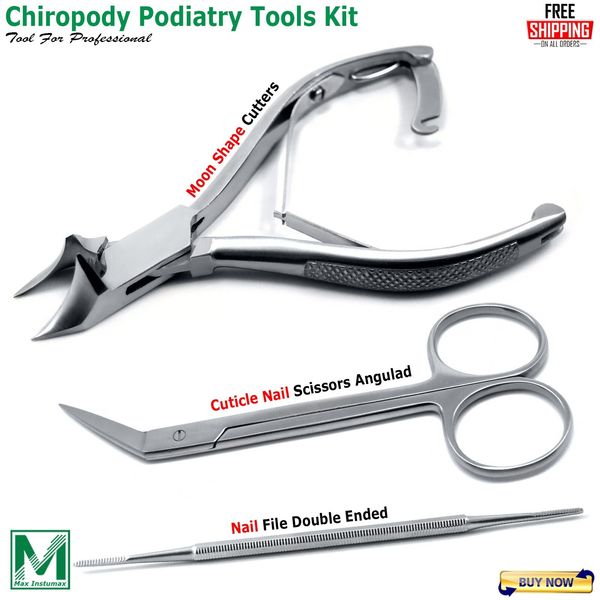 Chiropody Moon Shape Heavy Duty Thick Toe Nail File Cutter Iris Angular Scissor