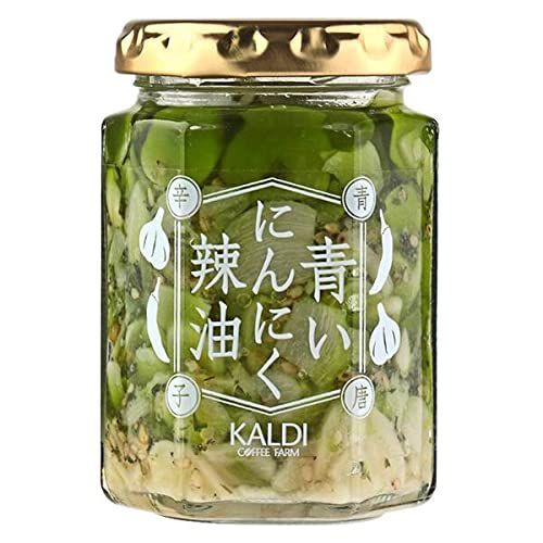 GO-EN Caldy KALDI Blue Garlic Chili Oil 4.2 oz (120 g) Chili Oil Garlic Jar