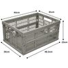 VR7 Folding storage crates with handles Stackable Plastic Storage Baskets for Home Kitchen Collapsible Storage Boxes Grey & White 5 Pack