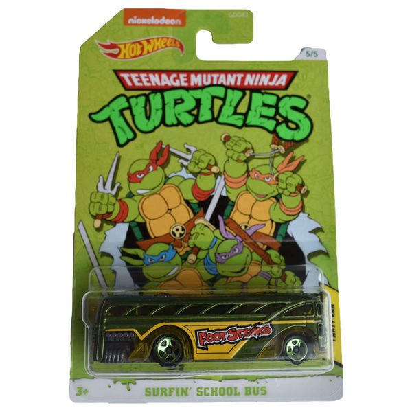 Hot Wheels TMNT Party Van Surfin School Bus 5/5, Green