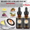 Upgraded Beard Grooming Kit w/Beard Conditioner,Beard Oil,Beard Balm,Beard Brush,Beard Shampoo/Wash,Beard Comb,Beard Scissors,Storage Bag,Beard E-Book,Beard Growth Care Gifts for Men (Pleasant)