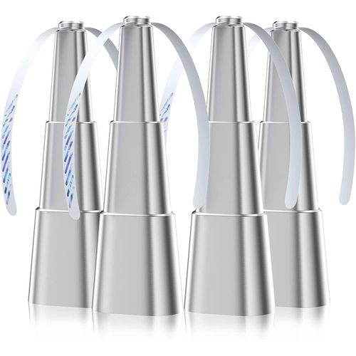 Grete Gotye Portable Battery Powered Food Fans for Tables Up to 15 Hours Working Time, Indoor Outdoor Mute Food Fan with Hook, Tabletop Fan for Home Restaurant Party Picnic Patio (4 Pack Silver)