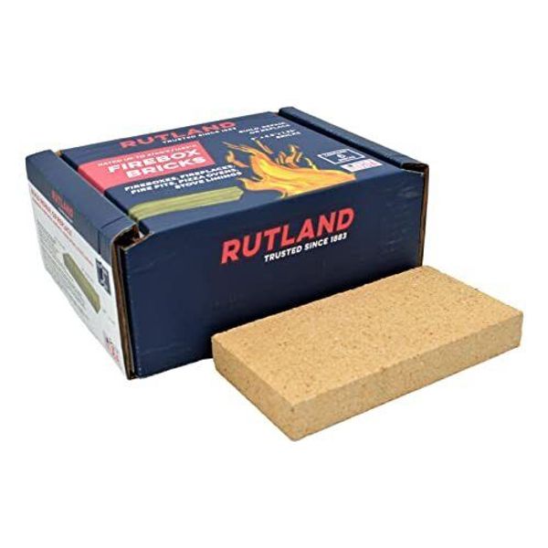 Rutland Fire Bricks for Fireplaces & Woodstoves, 2700F, Case of 6