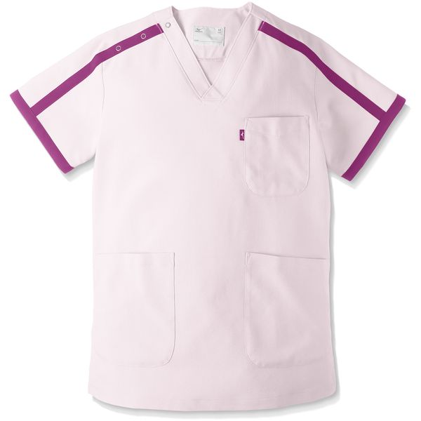 Mizuno MZ0090 Unisex Scrubs Accent with Colored Tape, C-2 Pink