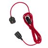 Teynewer Pendant Light Ceiling Lighting Fitting, E27 Lamp Holder with Switch Suspended Pendant Light Fitting Kit, 2 Core Textile Cable UK Plug (Red, 4m)