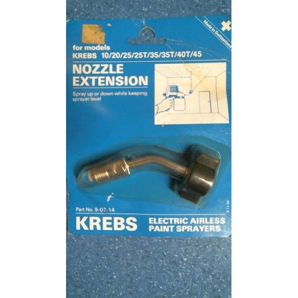 Krebs Nozzle Extension for Electric Airless Paint Sprayers, 9-07-14, FREE SHIP