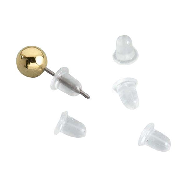 Clear Bullet Earring Backs