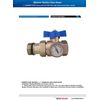 1'' UNDERFLOOR Heating Manifold Ball Valve with Thermometer RED Blue Handle (Blue)