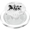3 beautiful horses, black white drawing PopSockets PopGrip for MagSafe