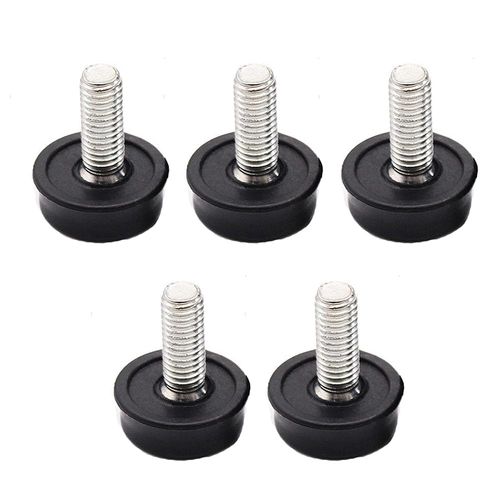LOYELEY Leveling Foot Set of 5 Fixed Legs M8*20*25 Screw Leveling Foot Furniture Adjuster Leveling Feet Furniture Moving Pad Leveling Pad Adjustable Adjustable Black