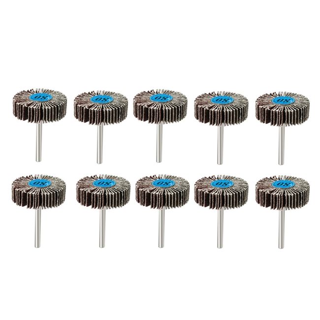 10 Pcs Flap Wheel Disc Sanding Drill Sandpaper Polishing Drill Bit