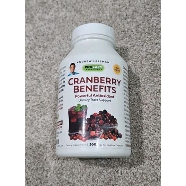 Andrew Lessman CRANBERRY BENEFITS *LARGER 360 Capsules - Exp 6/2026 *NEW*