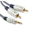 5m Quality 3.5mm Jack to Phono Cable - Audio Cable/Fully Screened (5 Metre)