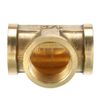 sourcing map Brass Tee Pipe Fitting 1/2 PT Female Thread 42mm Length T Shaped Connector Coupler
