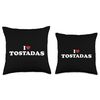 I Love Tostadas, I Heart Tostadas Throw Pillow
