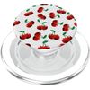 Cherry Pattern on White PopSockets PopGrip: Swappable Grip for Phones & Tablets PopSockets PopGrip for MagSafe