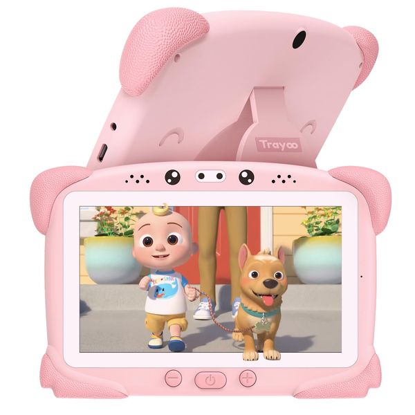 Kids Tablet 7IN Toddler Tablet for Kids, 32GB Tablet for Kids Toddler with Shockproof Case, Bluetooth, WiFi, Google, Netflix, YouTube, Parental Control, Kids App Pre-Installed (Pink)