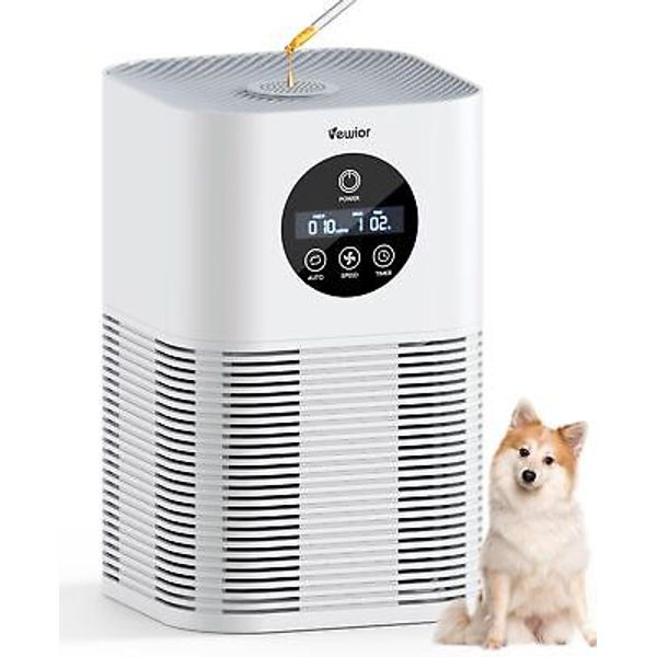 Large Room Air Purifier for Pets 600 Sq Ft True HEPA with 3 Fan Speeds and Timer