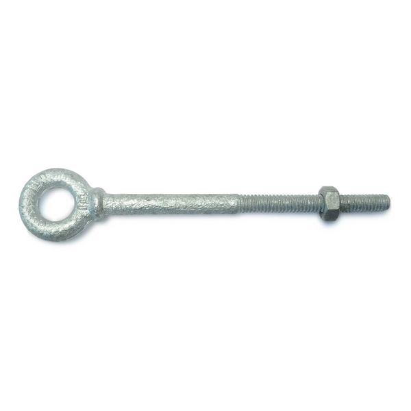 1/4"-20 x 4" Hot Dip Galvanized Eyebolt w/Shield Nuts (3 pcs.)