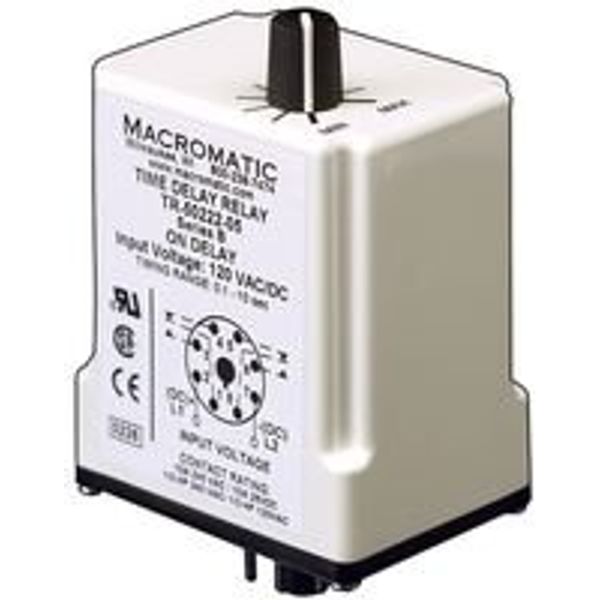 Time Delay Relay, 24VAC/DC, 10A, DPDT