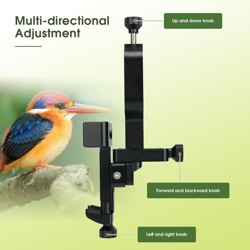 SVBONY SV214 Pro 3-Axis Universal Smartphone Adapter, Support 44 to 64mm Eyepiece Diameter, Digiscoping Adapter with Remote Control for Spotting Scope Telescope Capture and Video