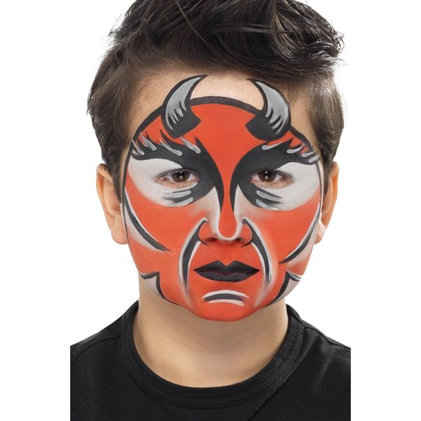 Smiffys Make Up FX with Aqua Devil Kit 3-Colour with Applicator Brush