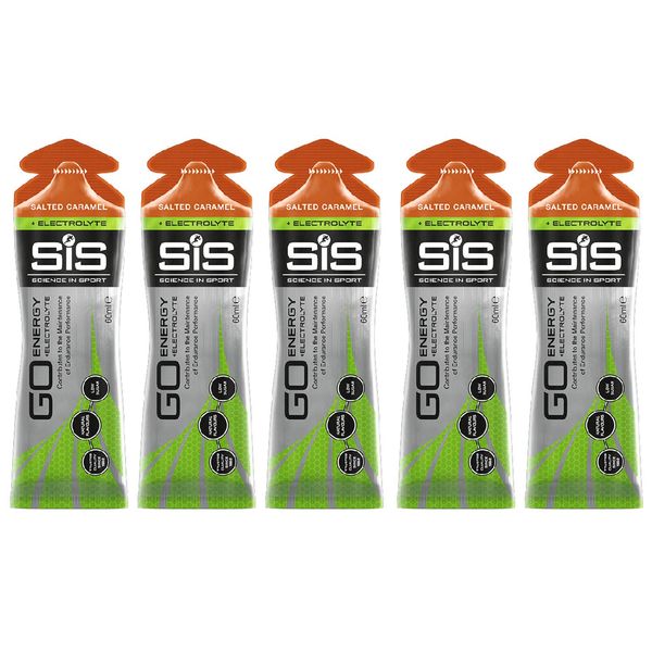 SIS Go Isotonic Energy Gel 60ml Tube Sachet (Salted Caramel, 5 x Sachets)