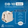 OREI World to India (Type D) Travel Adapter Plug - 4 Pack - Beige